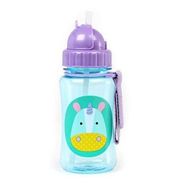Imagem de Skip Hop Garrafinha Zoo Unicórnio - Garrafa Padrão de 350ml Roxo, para Crianças a partir de 12 Meses - Bebedouro