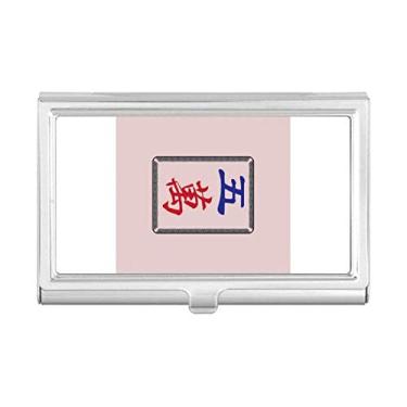 Imagem de Carteira Mahjong Million 5 azulejos padrão porta-cartões de visita