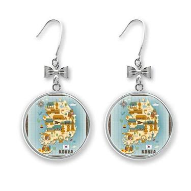 Imagem de Pontos de referência populares na Coreia do Sul Brincos de laço Gancho perfurado