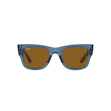 Imagem de Óculos de Sol Ray-Ban Mega Wayfarer 0RB0840S 668073 Tam 51 / Azul - Lentes Marrom