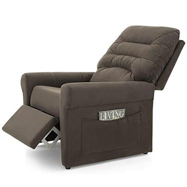 Imagem de Poltrona Herval Live, Reclinável, Veludo Molhado Marrom