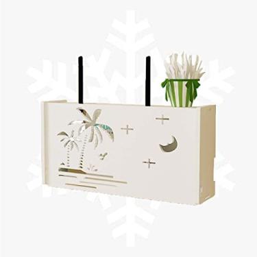 Imagem de Plug Row Hub Board Finishing Desktop Storage Box Pequena Mini Wall Shelves Material Perfeito Para DVD Player TV Box Remotes,E40x9,5x20cm,Pleasant63