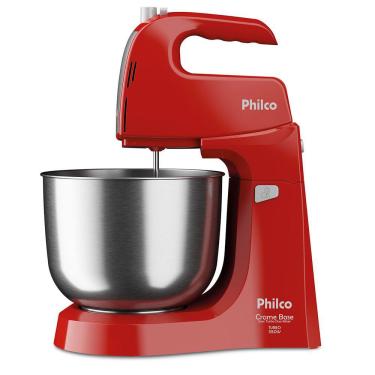 Imagem de Batedeira Philco Crome Base Inox Turbo Duo Mixer 4L 550W
