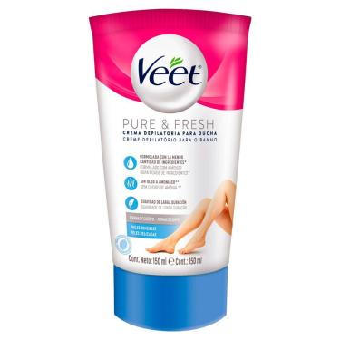 Imagem de Creme Depilatório Veet Pure & Fresh Pernas e Corpo para Banho 150ml