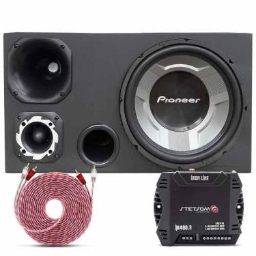 Imagem de Caixa Trio Pioneer Sub 12 Ts-W3060Br + Amplificador Stetsom