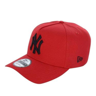Imagem de Boné New Era NY New York Yankees 940 A-Frame Veranito Aba Curva Unissex- Vermelho e Preto