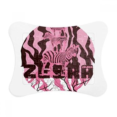 Imagem de Enfeite de quebra-cabeça de animais redondos com ramos de pinto roxo para decoração de imagem