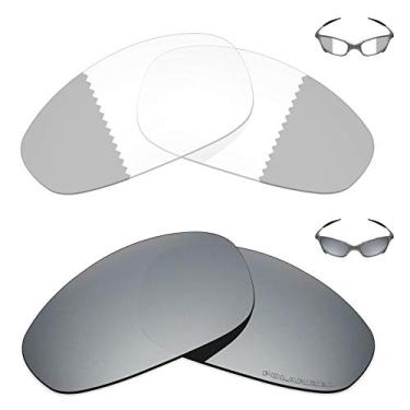 Imagem de 2 pares de lentes de reposição Mryok+ para óculos de sol Oakley Juliet – Cinza eclipse fotocromático/prata titânio