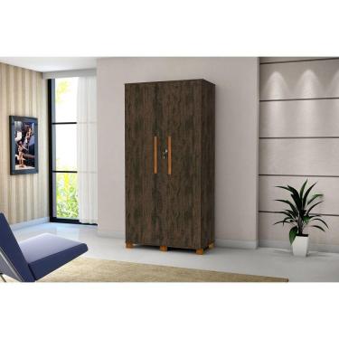Imagem de Sapateira 2 Portas Com Chave Para Quarto MDF Nogal