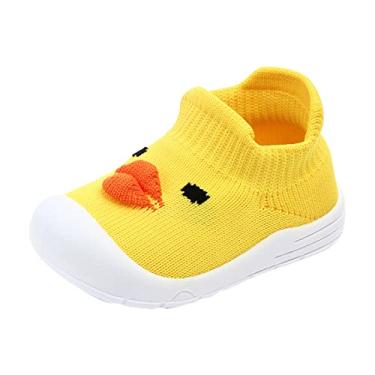 Imagem de Tênis de bebê com luz LED para bebês, sola macia e malha esportiva, todos os sapatos de bebê, Amarelo, 15-18 Months Infant