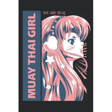 Imagem de Muay Thai Anime Girl Weight Training Journal: 6x9, MMA, boxing, muay thai, training, blank journal, women, bjj