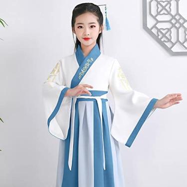Imagem de Fantasia de Halloween para o antigo Hanfu Uniformes da escola primária chinesa roupas de desempenho e cosplay