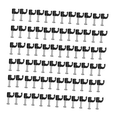 Imagem de jojofuny 100 Unidades braçadeira de arame laços de arame de metal clipe de cordão caixas de som mini enrolador de cabo organizador de cabos televisão braçadeira de cabo montar clipe de