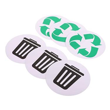 Imagem de Alipis 12 Peças De Adesivos Para Classificação De Lixo Adesivos Para Reciclagem De Lixo Lata De Lixo Autoadesiva Lata De Lixo Com Lixeira Reciclagem E Lata De Lixo Lixo E Adesivos