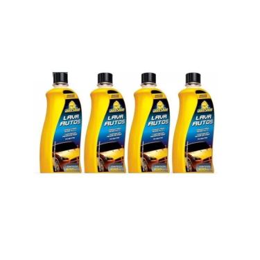 Imagem de Kit 4 Shampoo Automotivo Lava Autos Alto Brilho