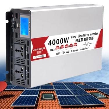 Imagem de Inversor de onda senoidal pura de alta potência - 4000W a 8000W - Converte 12V/24V/48V/60V em 110V/220V - Ideal para motorhomes, caminhões, barcos, acampamentos,4000W-60Vto220V