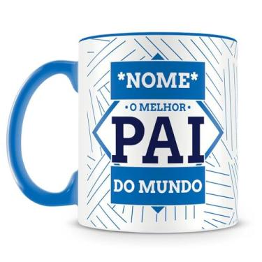 Imagem de Caneca O Melhor Pai do Mundo Azul Celeste (foto e Nome)