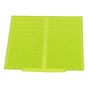 Imagem de Tapete de secagem de louça, seguro para lava-louças, fácil de limpar, tapete de pia de silicone antiaderente para tapetes de cozinha para tapetes de tripé para tapetes de mesa(Verde)