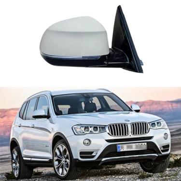 Imagem de Espelho de porta lateral de carro adequado para BMW X3 F25 BMW X3 2017 2014-2017 acessórios conjunto de espelho retrovisor espelho lateral do passageiro elétrico dobrável aquecimento luz de giro