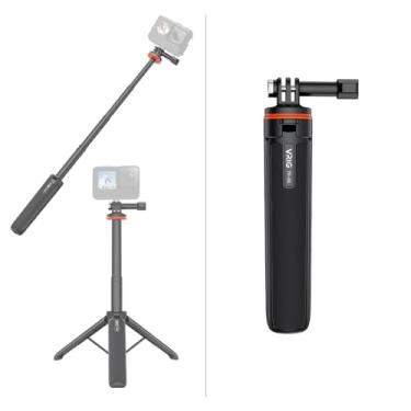 Imagem de Suporte extensível de tripé de bastão de selfie de 50,8 cm, aderência à prova d'água, para celular e câmera de ação, compatível com GoPro Max Hero 12 11 10 9 8 7 6 5 4, DJI OSMO Action 4 3 2, Pocket 3