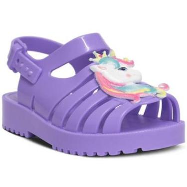 Imagem de Sandália Rasteira Unicórnio Nº 19 Ao 26 Infantil Menina 12.69-Feminino