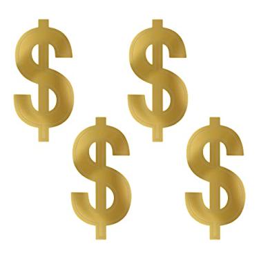 Imagem de Beistle $ Silhouettes Decorações de festa, 40,64 cm, ouro/branco