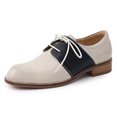 Imagem de Mona flying Chinelo feminino casual de plataforma plataforma de couro, Preto (Offwhite), 41 BR