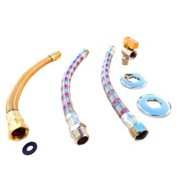 Imagem de Kit instalação aquecedor de água a gás 40cm 1/2 + registro