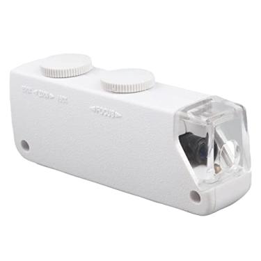 Imagem de CHICHIYANG Lupa portátil para microscópio de bolso com zoom de 160 x 200 x, lupa para joalheiros com luz UV LED, conforme mostrado na imagem.