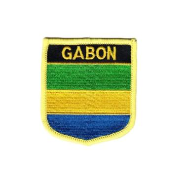 Imagem de Ruoming 1 peça de adesivos de bandeira do Gabão bordados a ferro ou costurados tático militar do Gabão Nacional (Gabão)*
