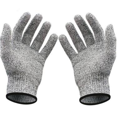 Imagem de Luva Açougueiro Proteção Anti Corte Laminas Fios Aço Malha