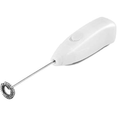 Imagem de Mixer Manual Portátil Premium 18cm – Espumador de Leite Elétrico Rápido para Café, Cappuccino, Chocolate Quente, Matcha e Shakes – Para Casa, Viagem e Escritório (Batedor Branco a Pilha)