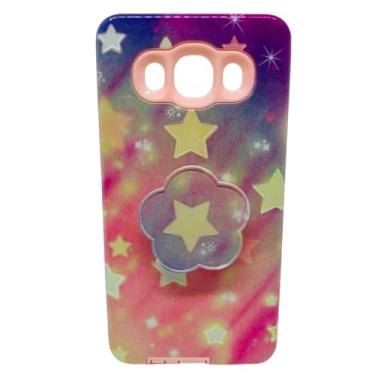 Imagem de Capa Celular Compatível com Samsung Galaxy J5 Metal 2016 SM-J510 Com Suport Para Dedos (Colors Stars)
