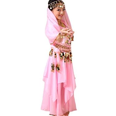 Imagem de Conjuntos de fantasia de princesa Astage Girls Halloween Dance Hotpink G 11 a 13 anos