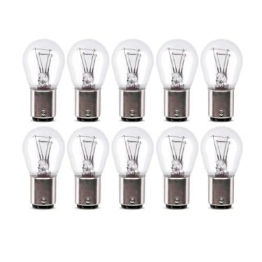 Imagem de 10X Lampada Freio 2Polos Desencontrado 12v 21/5W Bay15d 1034 - SHOCKLI