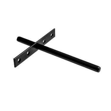 Imagem de 4 Suporte Invisível para Prateleira de Embutir 40 cm Preto - Desicon
