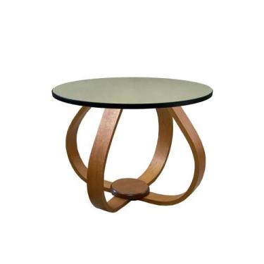 Imagem de Mesa de Centro e Lateral Pés Cebola 50x35cm Espelhada - Lubrano, Preto