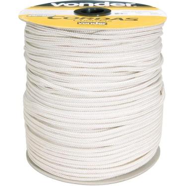 Imagem de Corda Multifilamento Trançada 8,0mm 11,0kg 228 Metros Branca - Vonder
