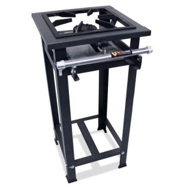 Imagem de Fogão Industrial 1 Boca Alta Pressão 30x30cm de Piso P5 Metalfour