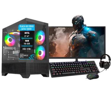 Imagem de Pc Gamer Completo I7 Placa GTX 1650 16GB HD 1TB SSD 240GB - AMORIM TEC
