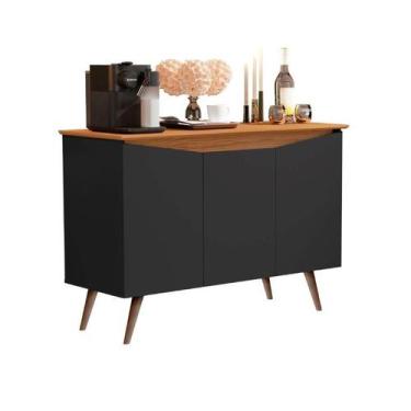 Imagem de Buffet / Balcão / Bancada ENC 3 Portas Estilo Retrô Com Tampo em MDF d