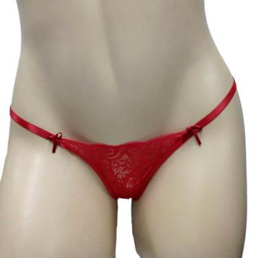 Imagem de Calcinha Fio Dental Renda sexy Tanga Sofia Gioh 147, Vermelho, ÚNICO