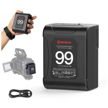 Imagem de Bateria Mini V-mount Moman Power 99 6875mah 14.4v - Greika