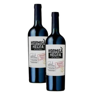 Imagem de kit 2 Vinho Argentino Hormiga Negra Malbec Garrafa 750ml