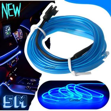 Imagem de Fita Led Neon Painel Carro 5 Metros Tunning Azul Gelo - CARDAD