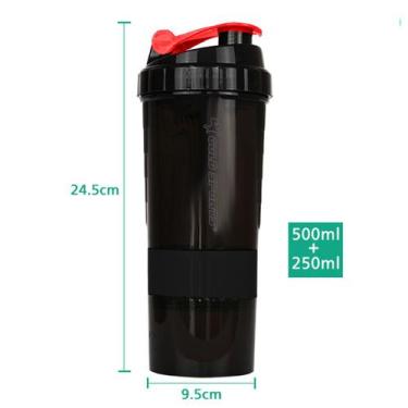 Imagem de Garrafa Coqueteleira Gold Sports Big 750ml organizador de comprimidos 