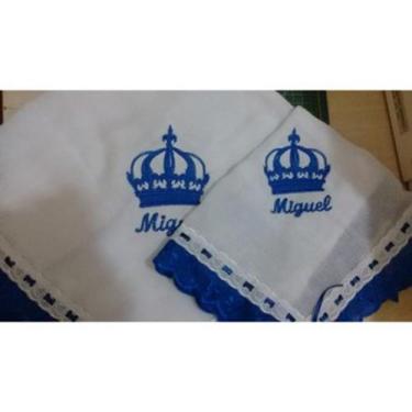 Imagem de kit Fralda Bordada MIGUEL COR: AZUL - cremer