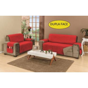 Imagem de Capa protetor de sofa retratil 2/3 lugares king dupla face - RIOS ENXO