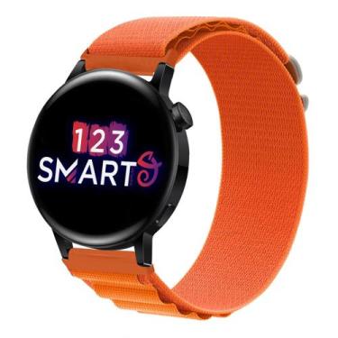 Imagem de Pulseira de Nylon com Presilha para GT 2 42mm e GT 3 42mm - Laranja - 