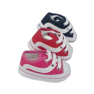 Imagem de Kit Com 3 Pares Sapatinho De Bebê Recém Nascido Diereto Da Fabrica - D
